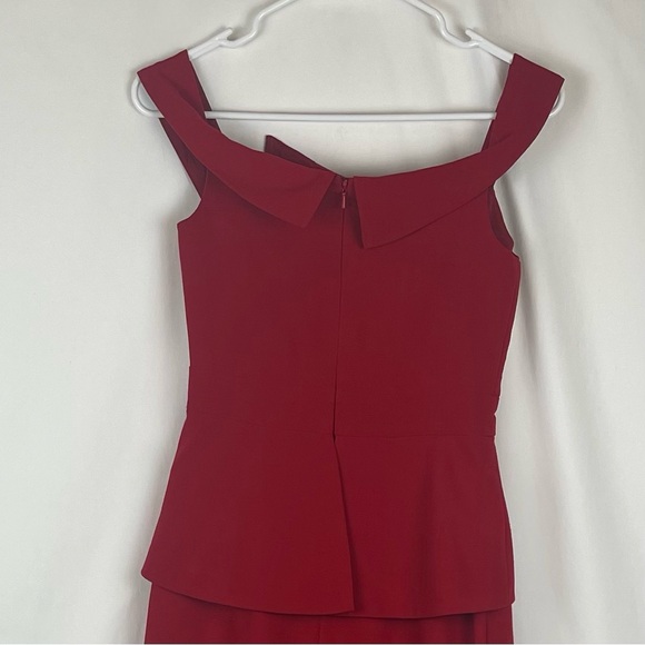 Black Halo Eve Red Off Shoulder Party Event Occasion Maxi Dress NWOT Size 2 - Picture 6 of 13